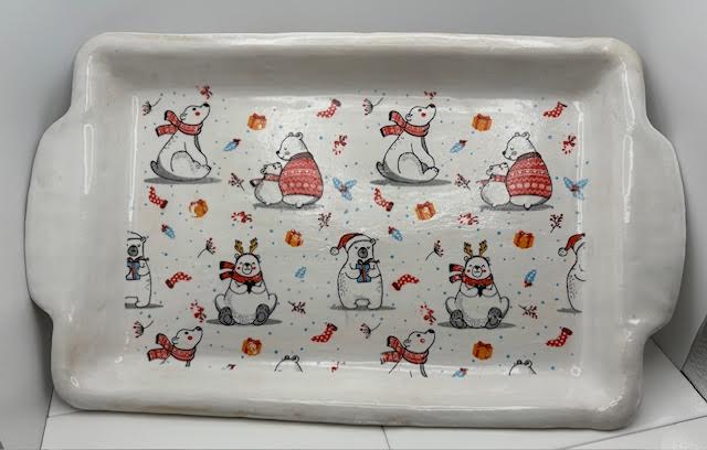 Christmas Bear Platter