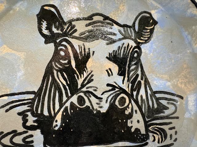 Hippopotamus Decorative Plate 10"