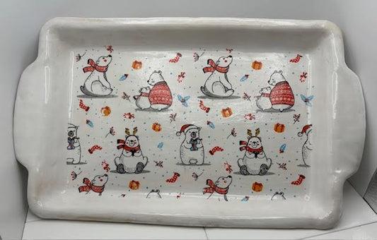 Christmas Bear Platter