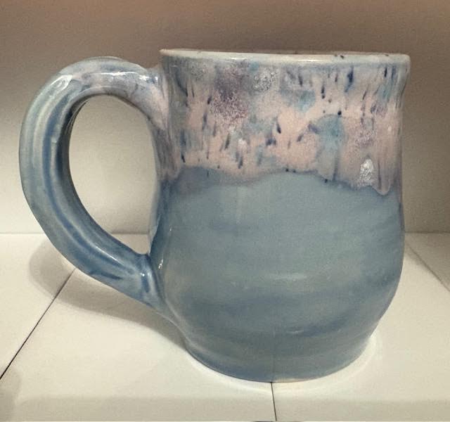 Sky Blue/Pink Pixie Mug 8 0z.
