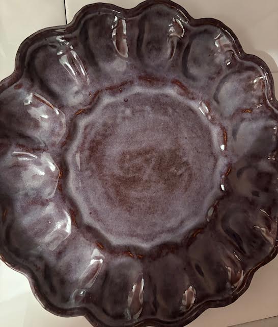 Egg/Strawberry Platter Smokey Merlot