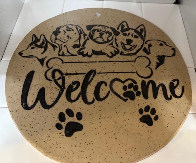 Large Dog Welcome Sign