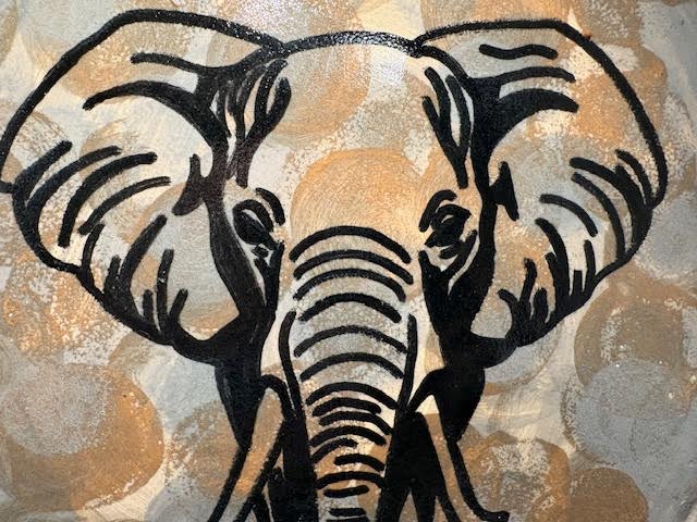 Elephant Decorative Plate 10"