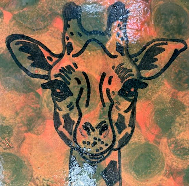 Giraffe Decorative Plate 10"