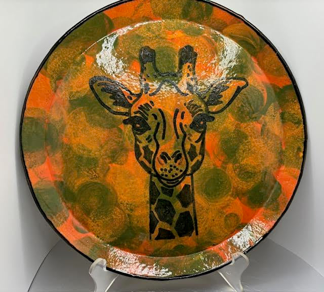 Giraffe Decorative Plate 10"