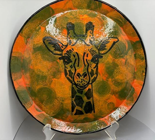 Giraffe Decorative Plate 10"