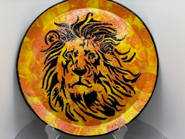 Lion Decorative Plate 10"
