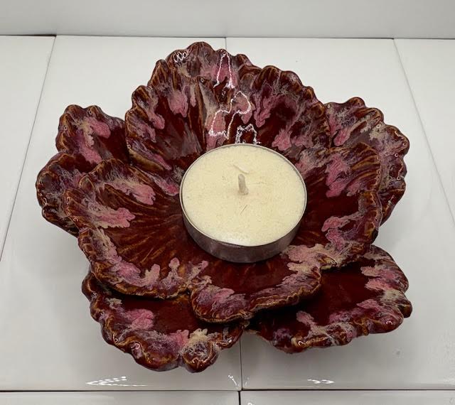 Fire Brick Red Tea Light