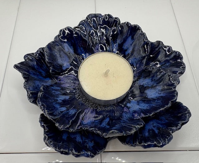 Sapphire Blue Tea Light