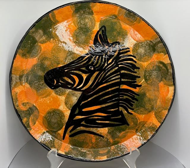 Zebra Decorative Plate 10"