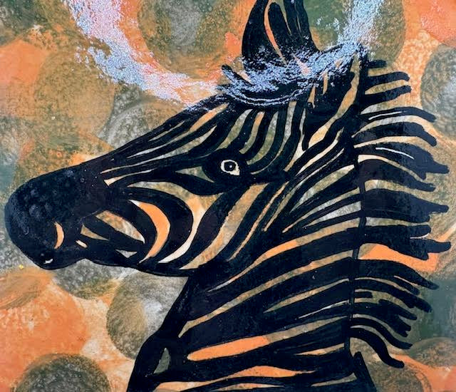 Zebra Decorative Plate 10"